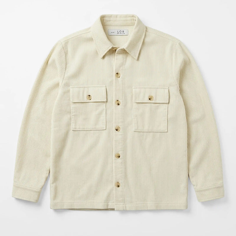 Chamarra Casual Para Hombre Mod. Ccli0224 Marca Lob® Hueso M Lisa