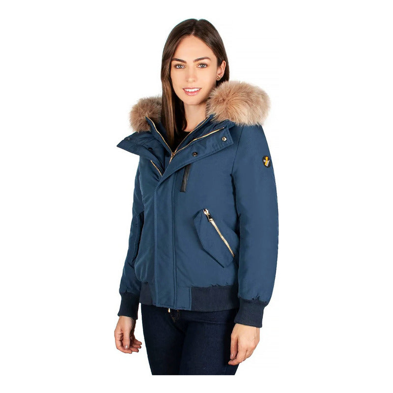 Chamarra  Adventure De Mujer Dw83-pol8897 Greenlander® Azul Petróleo Ch Lisa