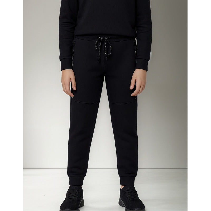 Pants Deportivo Para Niño Mod.6520 Marca Mayoral® Negro Liso 18