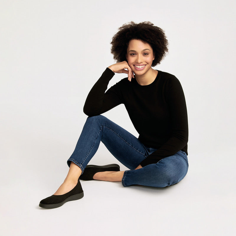 Zapato Flats Confort De Tela Mujer Mod.104927 Marca Flexi®