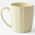 Taza De Cerámica Acanalada 370ml Estilo Nórdico Amarillo 1744-98 Acanalada