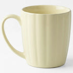 Taza De Cerámica Acanalada 370ml Estilo Nórdico Amarillo 1744-98 Acanalada
