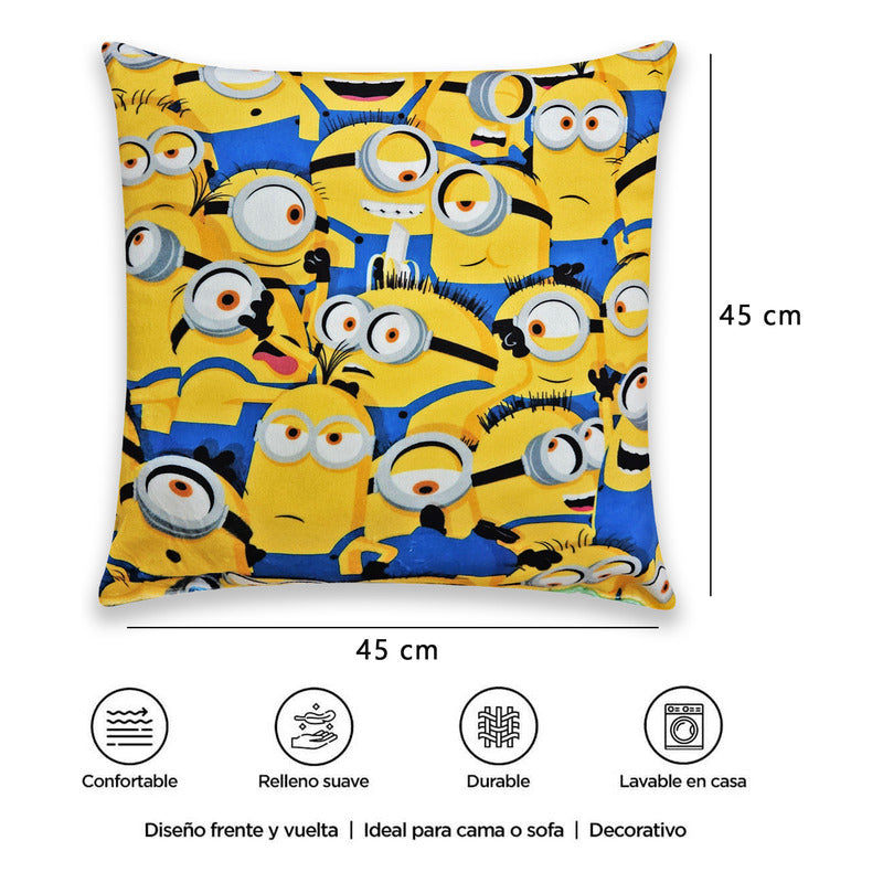 Cojín Reversible Infantil 45x45 Ultra Suave Providencia®