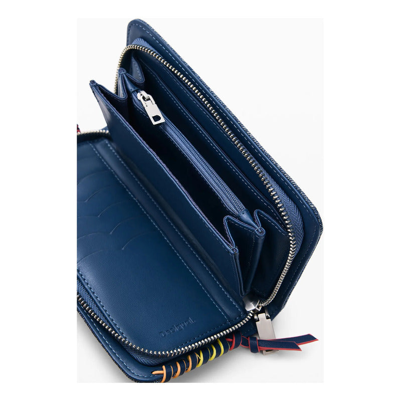 Cartera Denim Con Detalles Trenzados 26sayd05/5005 Desigual® Azul Cielo Denim