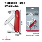 Navaja De Bolsillo 1.4603 Tinker 12 Funciones Victorinox® Rojo