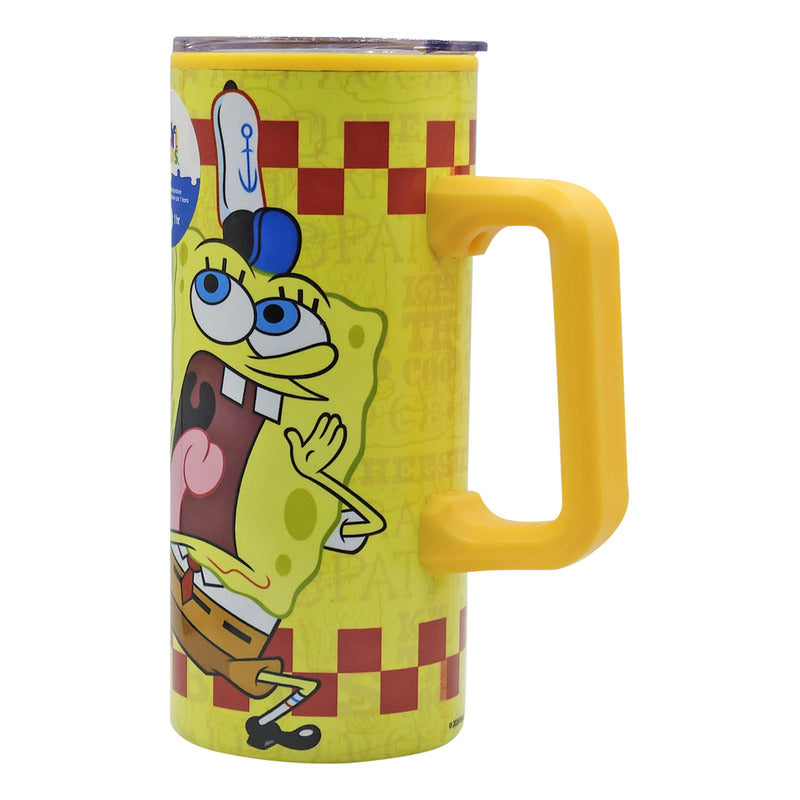 Termo Con Asa Tapa Clean 500ml Diseños Animados