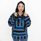 Suéter Poncho Canguro Artesanal Hoodie Acrilico Colores