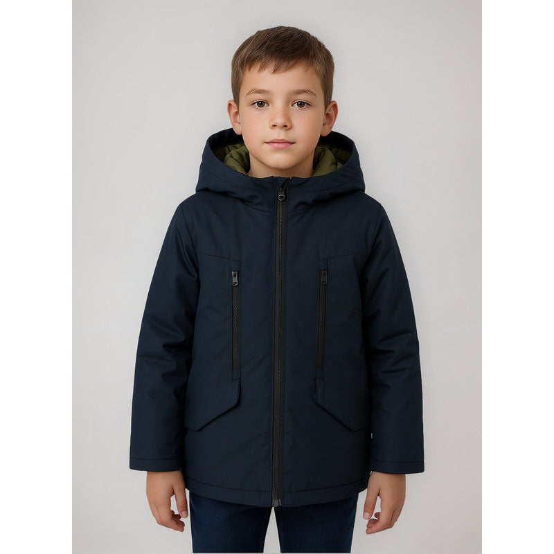 Chamarra Para Niño Mod.7460 Marino Marca Mayoral® Marino 18 Años Liso