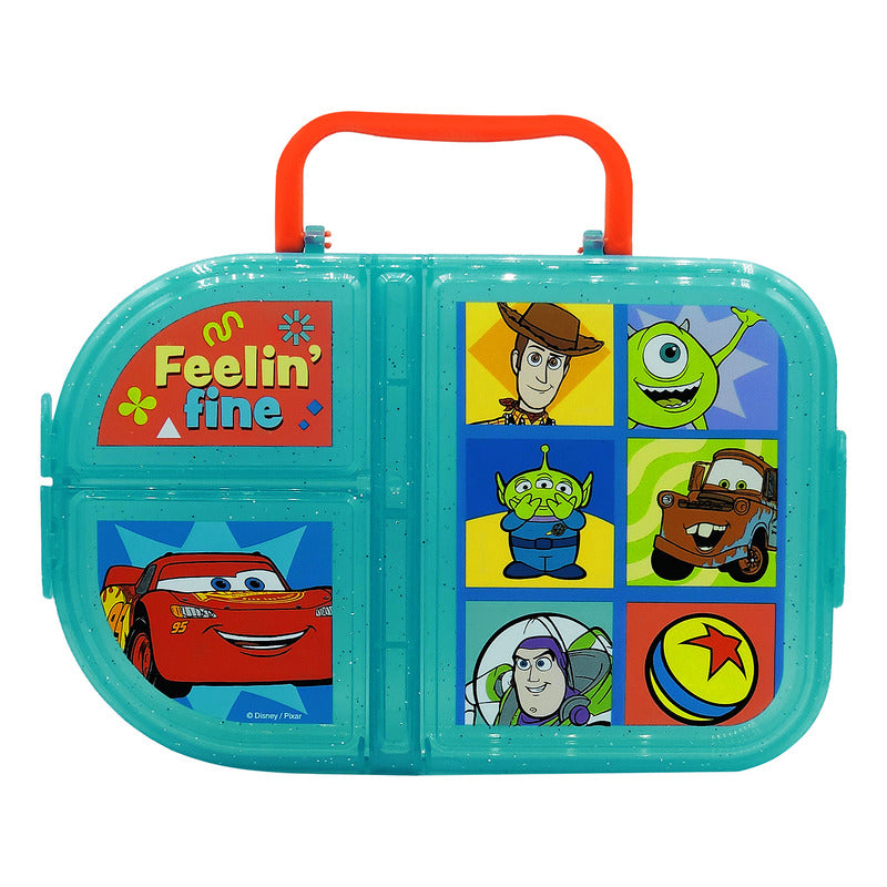 Lonchera Escolar Infantil 3 Divisiones Diseños Animados