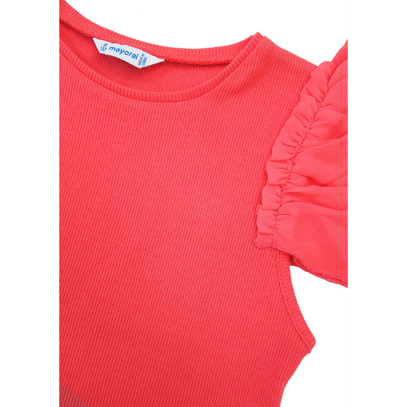 Blusa Para Niña Con Mangas De Vuelo Mod.3013 Marca Mayoral®