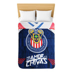 Frazada Ligera Super Suave Matrimonial Futbol Providencia® Equipo 500 G Chivas
