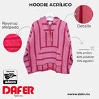 Suéter Poncho Canguro Artesanal Hoodie Acrilico Colores