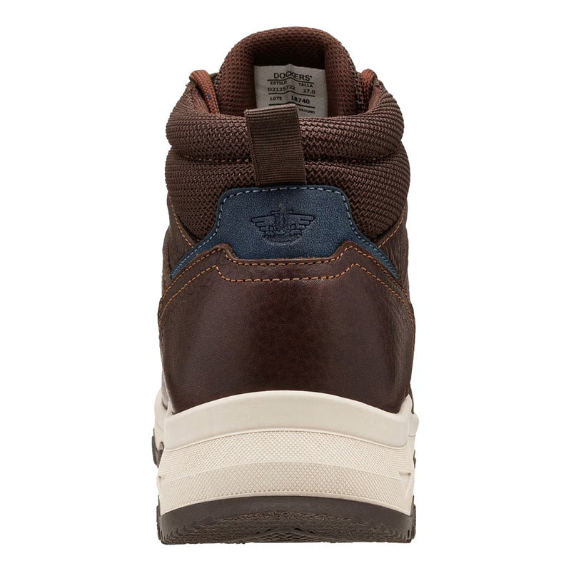 Bota Casual De Piel Para Hombre Mod.d2125722 Marca Dockers® Caoba Liso 27 Mx