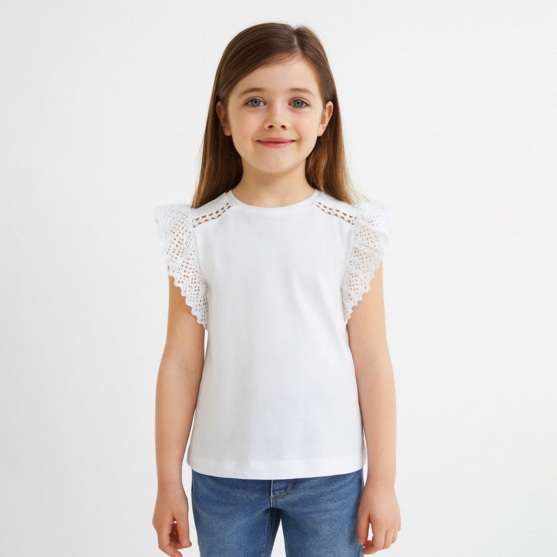 Blusa Para Niña Con Holán Mod.3010 Marca Mayoral®