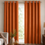 Set De Cortinas Blackout 2pz 1.37 X 2.13mts Luna® Naranja
