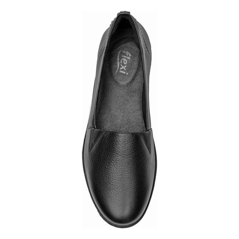 Zapato Plano Para Dama Mod.101905 Marca Flexi® Negro Lisa 24.5 Mx