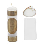 Set Para Bautizo Vela+concha+toalla+caja De Madera