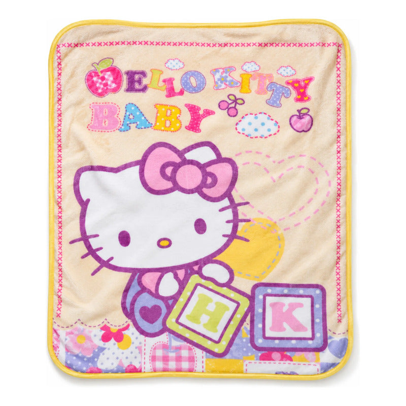 Manta De Cuna Raschel 140x110cm Dibujosanimados Providencia® Hello Kitty 500 G Amarillo
