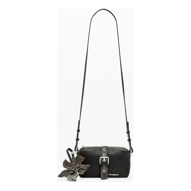 Monedero Bandolera Para Mujer 26sayp08/6009 Desigual® Negro Liso