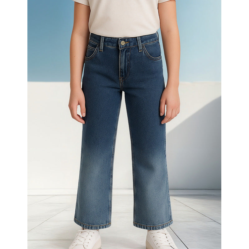 Pantalón Tejano De Niña Mod.7547 Marca Mayoral® Azul Marino Liso 14