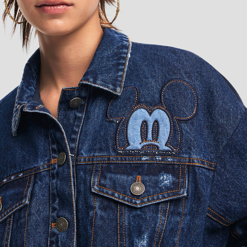 Chamarra De Mezclilla Bomber Bordada Para Dama Desigual®