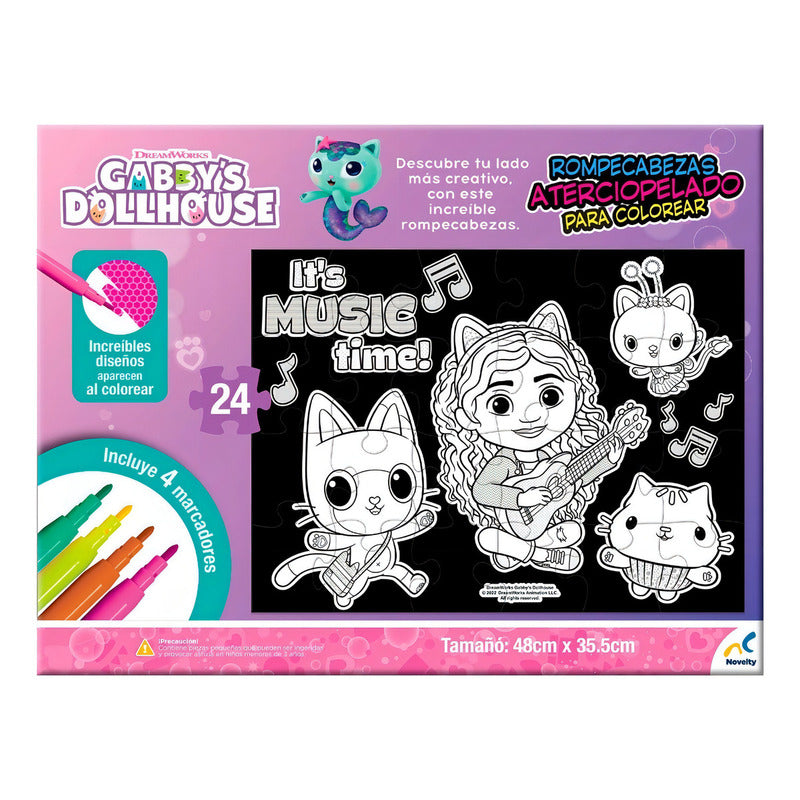Gabby Dollhouse Rompecabezas Aterciopelado Colorear Novelty