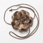 Cinturón Cordonado Para Vestido Con Flor Para Mujer Dorado Oscuro Floreado 200 Cm