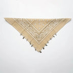 Paliacate Tradicional Multiusos Accesorio Unisex 55x55cm Beige Geométrico Unitalla