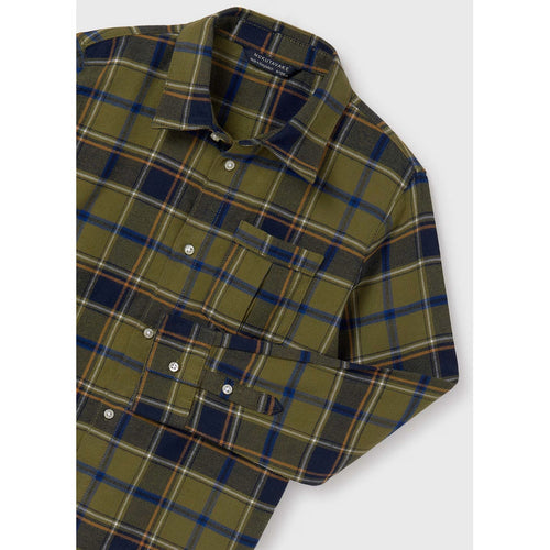 Camisa De Cuadros Franela Para Niño Mod.7111 Khaki Mayoral®