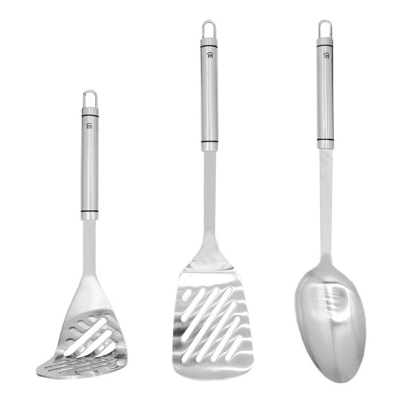 Set De Utensilios Para Cocina 6pz+ Rac Organizador Metaltex® Plateado