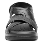 Sandalia Casual Para Dama Piel Confort M.124215 Marca Flexi® Negro 25.5 Mx