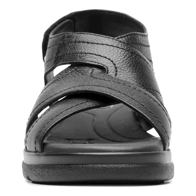 Sandalia Casual Para Dama Piel Confort M.124215 Marca Flexi® Negro 26 Mx