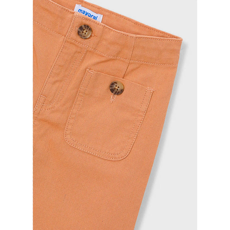 Pantalón Largo Ancho Para Niña Mod.3587 Marca Mayoral® Melocoton Lisa 4 Años