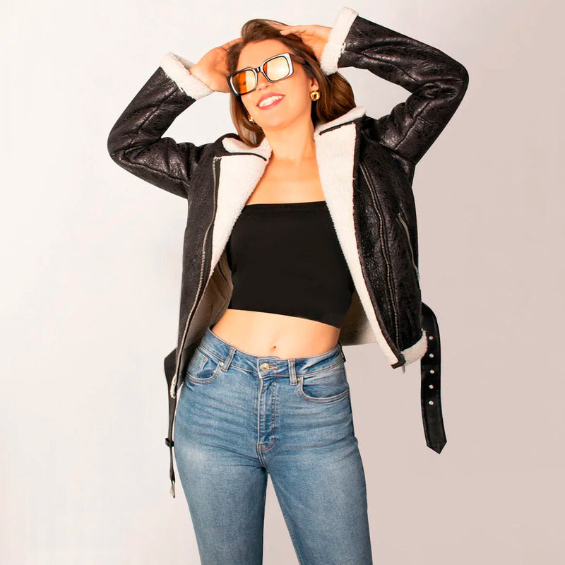 Chamarra Para Mujer Tipo Vinipiel Dw89-gam7289 Greenlander®