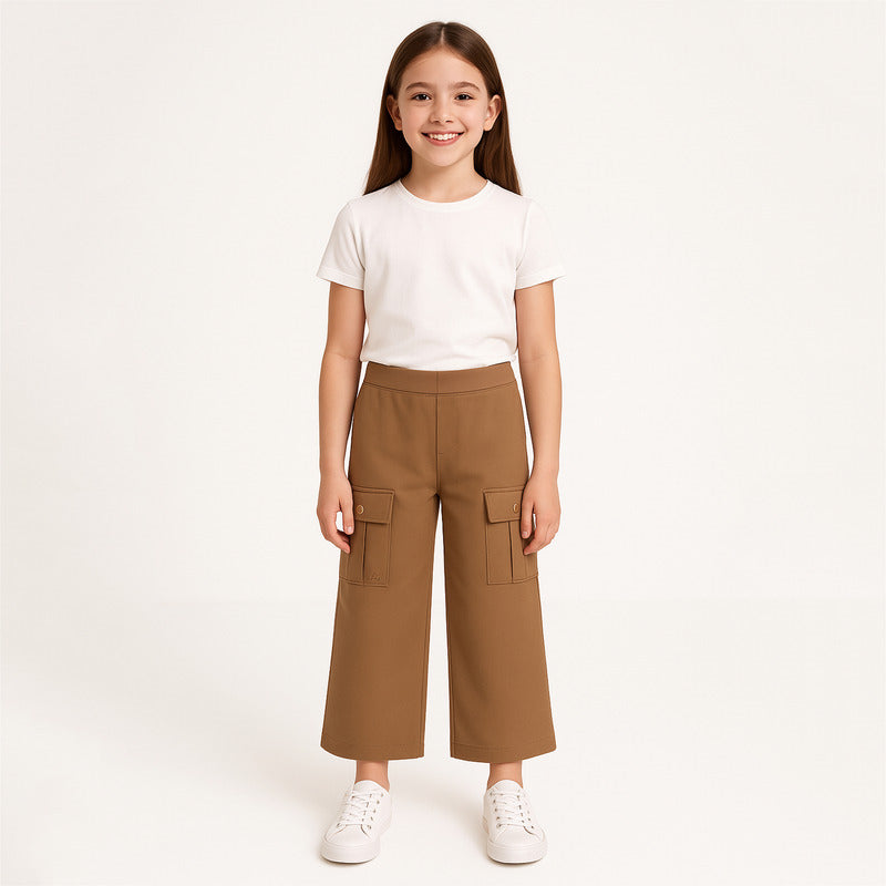 Pantalón Holgado Cargo Para Niña Mod.7551 Marca Mayoral® Marrón Claro Liso 10