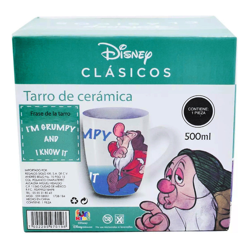 Taza Tarro De Porcelana 500ml Diseños Animados