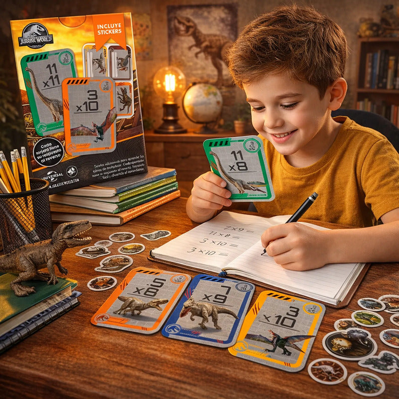 Flashcards Multiplica Jurassic World 40pz Marca Novelty®