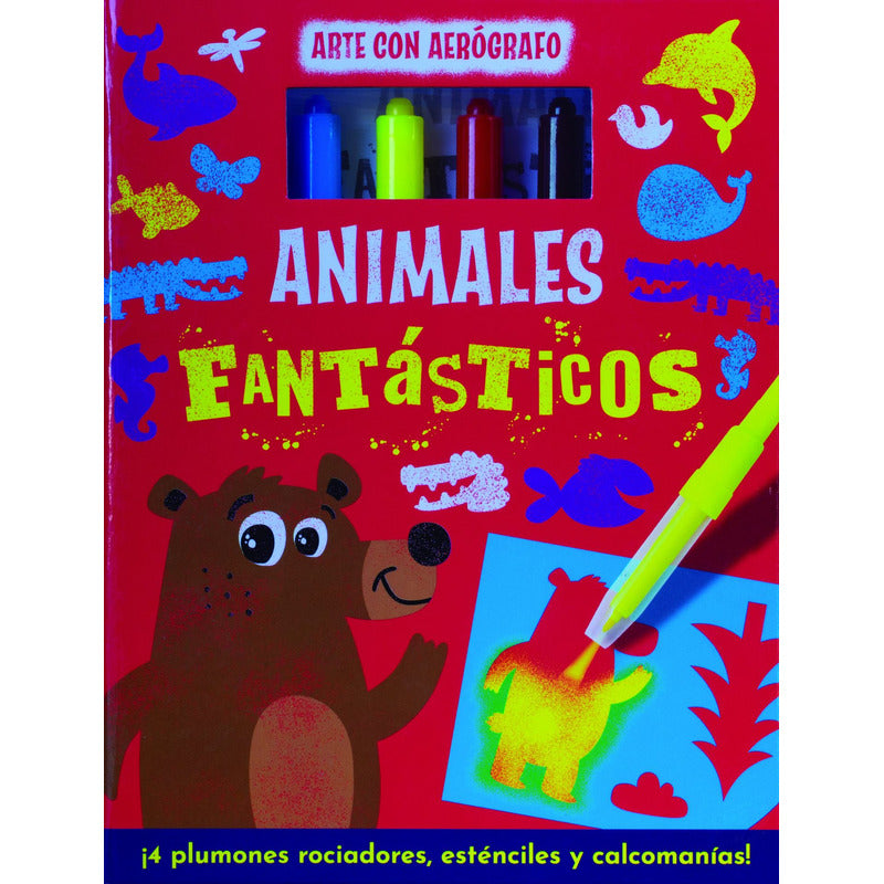 Libro Arte Con Aerógrafo: Animales Fantásticos., De Varios. Editorial Silver Dolphin (en Español), Tapa Dura (2022)