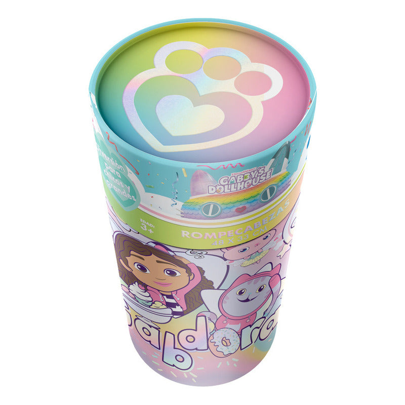 Rompecabezas Infantil Gabby´s Dollhouse, 36 Piezas Cilindro