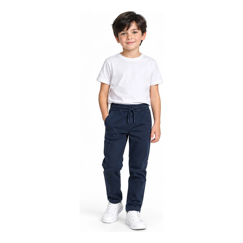 Pantalon Jogger Casual Para Niño Mod.4533 Marca Mayoral® Marino Liso 9 Años