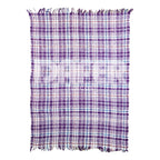 Cobija Mexicana Tilma De Color Mod.fl 2x1.50m Económica Cuadros 1.1 Kg Morado