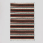 Falsa Artesanal 1.90m X 1.20m Cobija Multiusos Mexicana Geométrico 1 Kg Marrón Oscuro