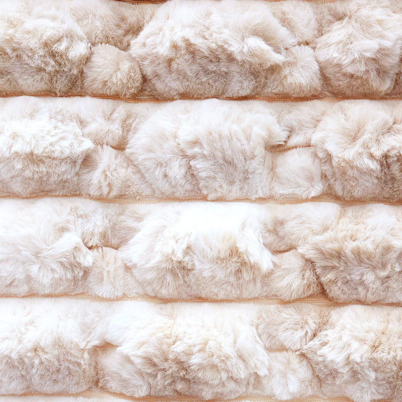 Frazada Gante Beige Suave Decoración 90x150cm Vianney® Liso Blanco