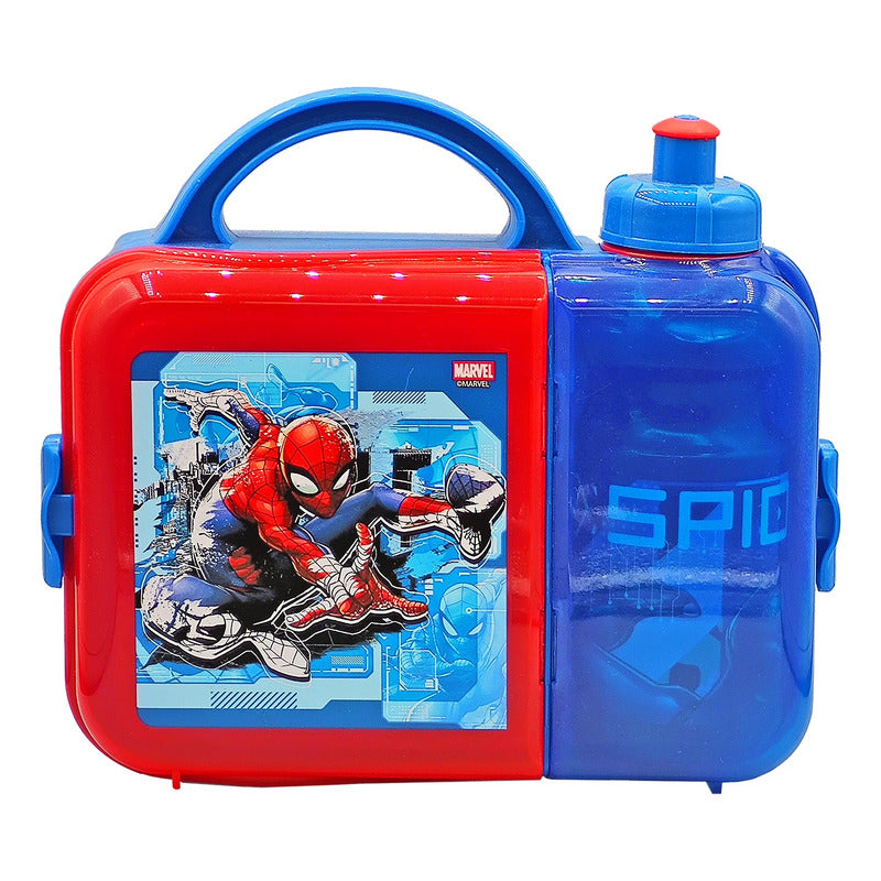 Lonchera Infantil De Plástico Con Botella Diseños Varios