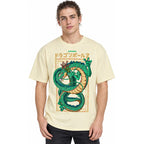 Playera Oversize Fit Hombre Dragon Ball Z Mascara De Latex® Beige Sheron M Lisa
