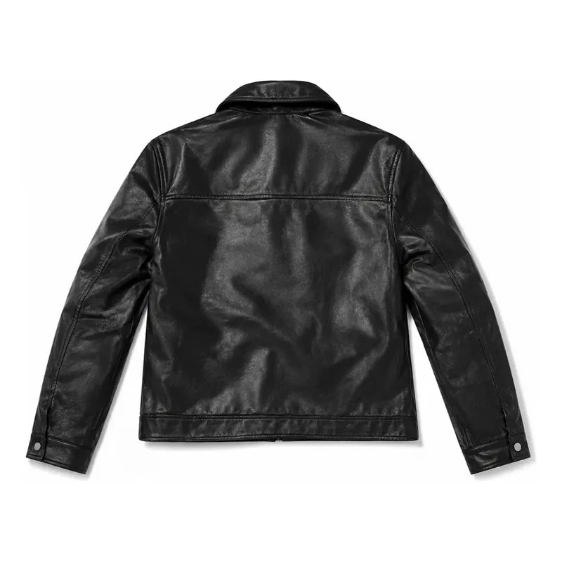 Chamarra Ligera De Vinipiel Dw90-vin9050 Greenlander® Negro Eg Lisa