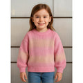 Suéter Tejido Para Niña Mod.4360 Marca Mayoral® Rosa Líneas 7