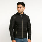 Chamarra Hombre Con Detalles En Vinipiel Mod. D45307 Bobois®
