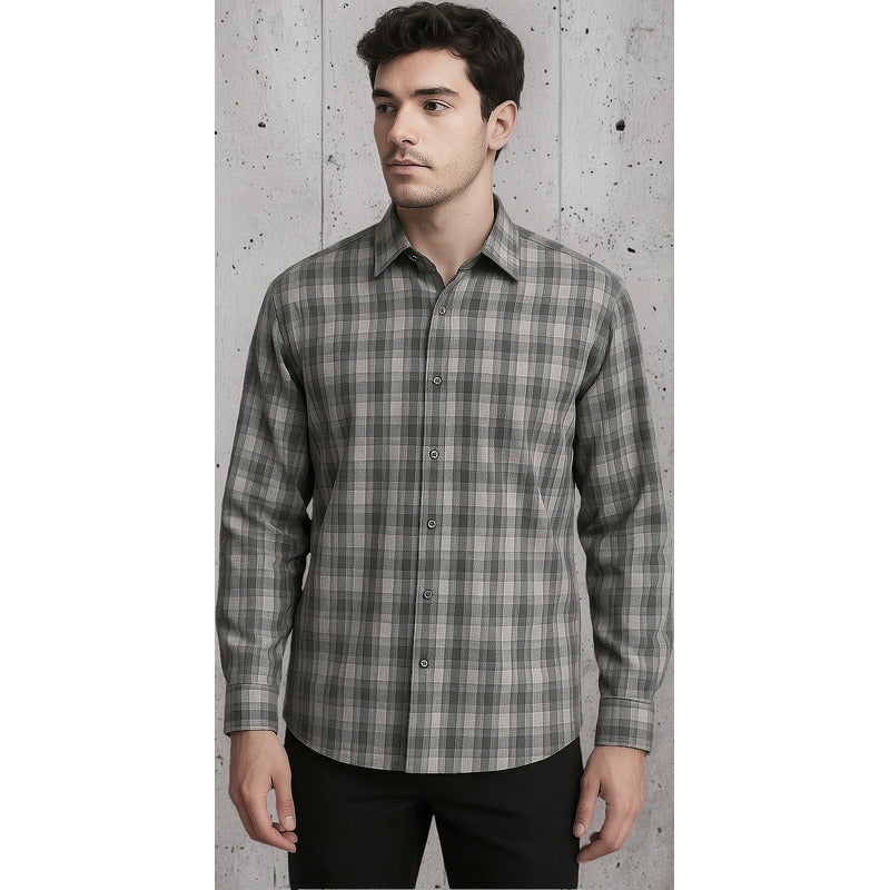 Camisa De Caballero Mod.12420 Monsieur® By Manchester. Gris Geométrico M