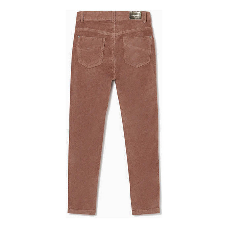 Pantalón De Pana Para Niña Mod.7589 Marca Mayoral® Coral Oscuro Liso 10